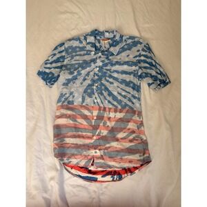 Endless Summer Shirt Mens S Multicolor Tie Dye American Flag July 4th Patriotic